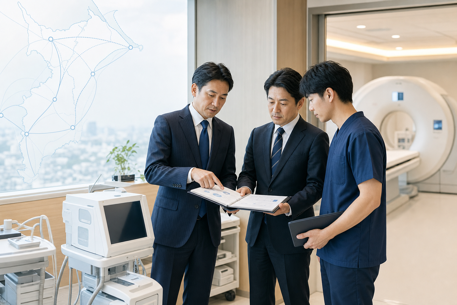千葉の検査機器・画像診断機器販売会社のM&Aと事業承継を表すアイキャッチ画像