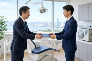 福岡の歯科機器販売・修理業のM&Aと会社売却・事業承継を表すアイキャッチ画像