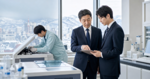 札幌・北海道の検査機器販売・保守会社のM&Aと事業承継を表すアイキャッチ画像